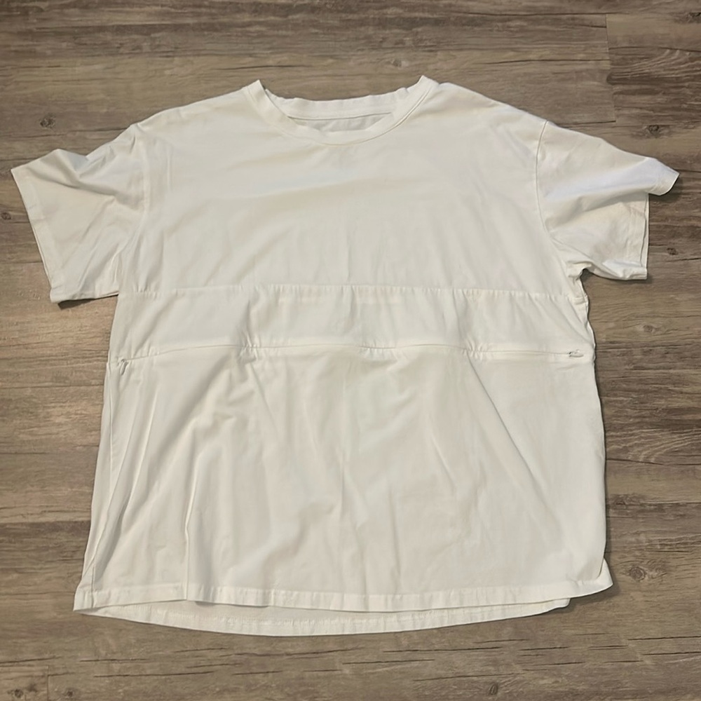 MoveMama Full-Zip White Shirt Size XL